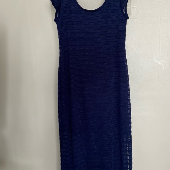 Navy blue, APT. 9, stripped texture maxi dress, Sz. XL. NWT. - Picture 1 of 7